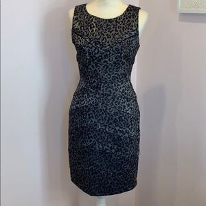 Leopard Print Fitted Dress by Adrianna Papell - Size 4